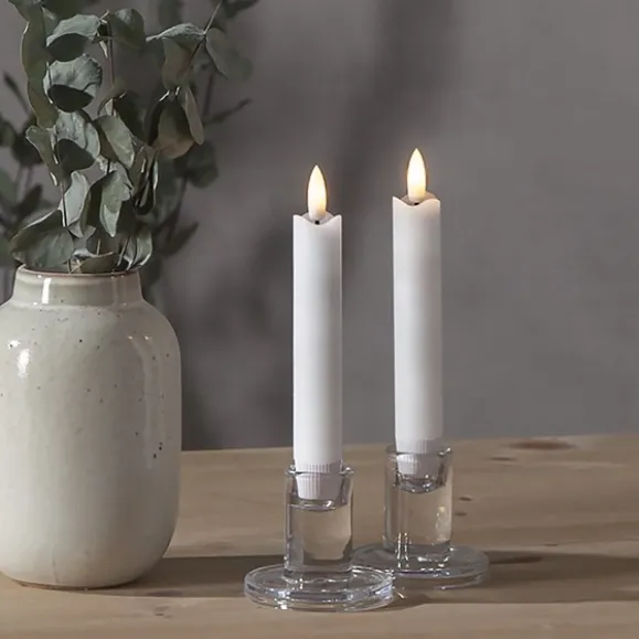 Antikljus LED Äkta vax 2-pack Flamme 15 cm