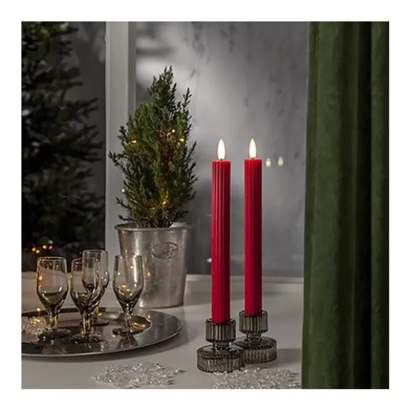 Flamme stripe LED Antikljus 2-pack