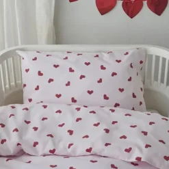 Hjärtrud 2-dels påslakanset spjälsäng