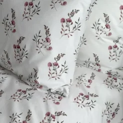 Påslakan Olivia 2-vit/rosa/grön/brun