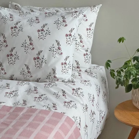 Påslakan Olivia 2-vit/rosa/grön/brun