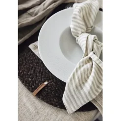 Rough linen stripe Servett