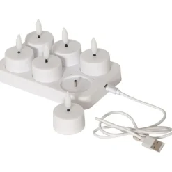 Uppladdningsbara värmeljus 6-pack