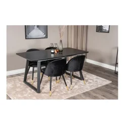 Velvet matstol 2-pack