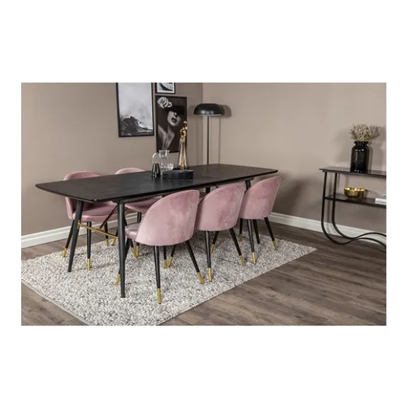 Velvet matstol 2-pack