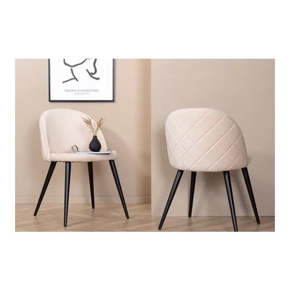 Velvet matstol 2-pack