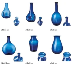 Violetta vas - munblåst - återvunnet glas