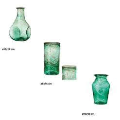 Violetta vas - munblåst - återvunnet glas